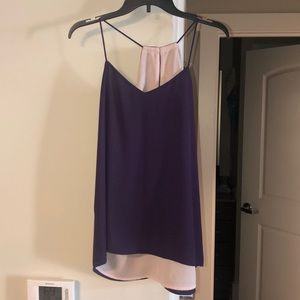 Dark Purple Chiffon Tank Top